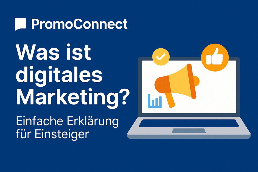 Illustration zum Blogbeitrag: Was ist digitales Marketing? Einfache Erklärung für Einsteiger