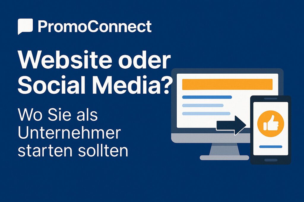 Illustration zum Blogbeitrag: Website oder Social Media? Warum eine eigene Webseite so wichtig bleibt