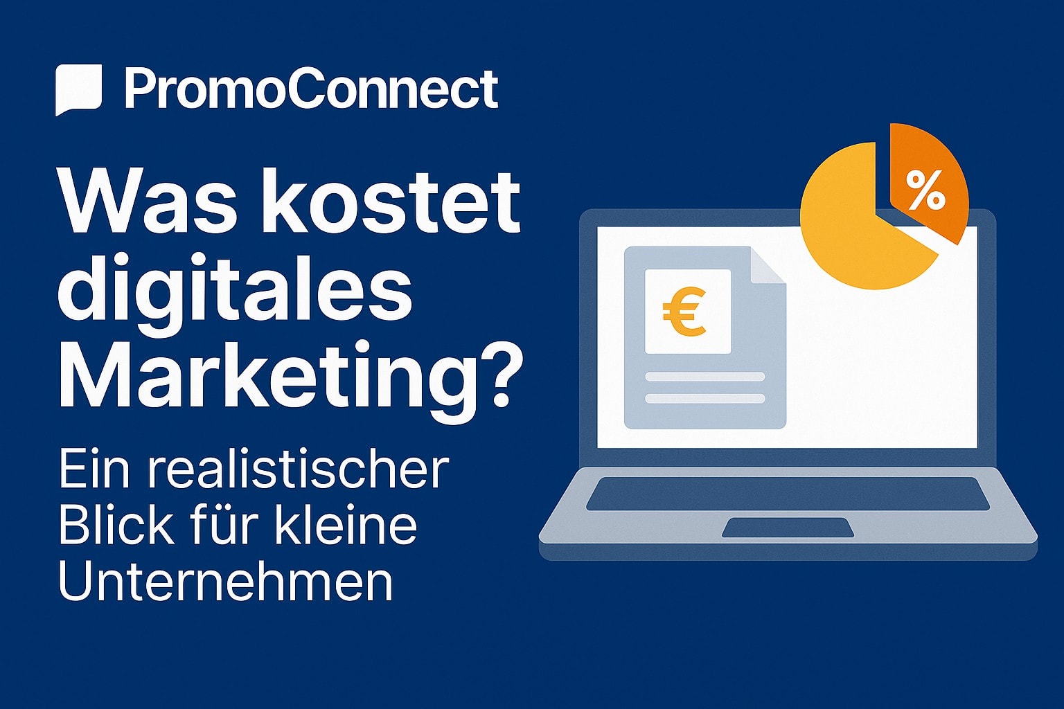 Illustration zum Blogbeitrag: Was kostet digitales Marketing? Ein realistischer Blick für kleine Unternehmen