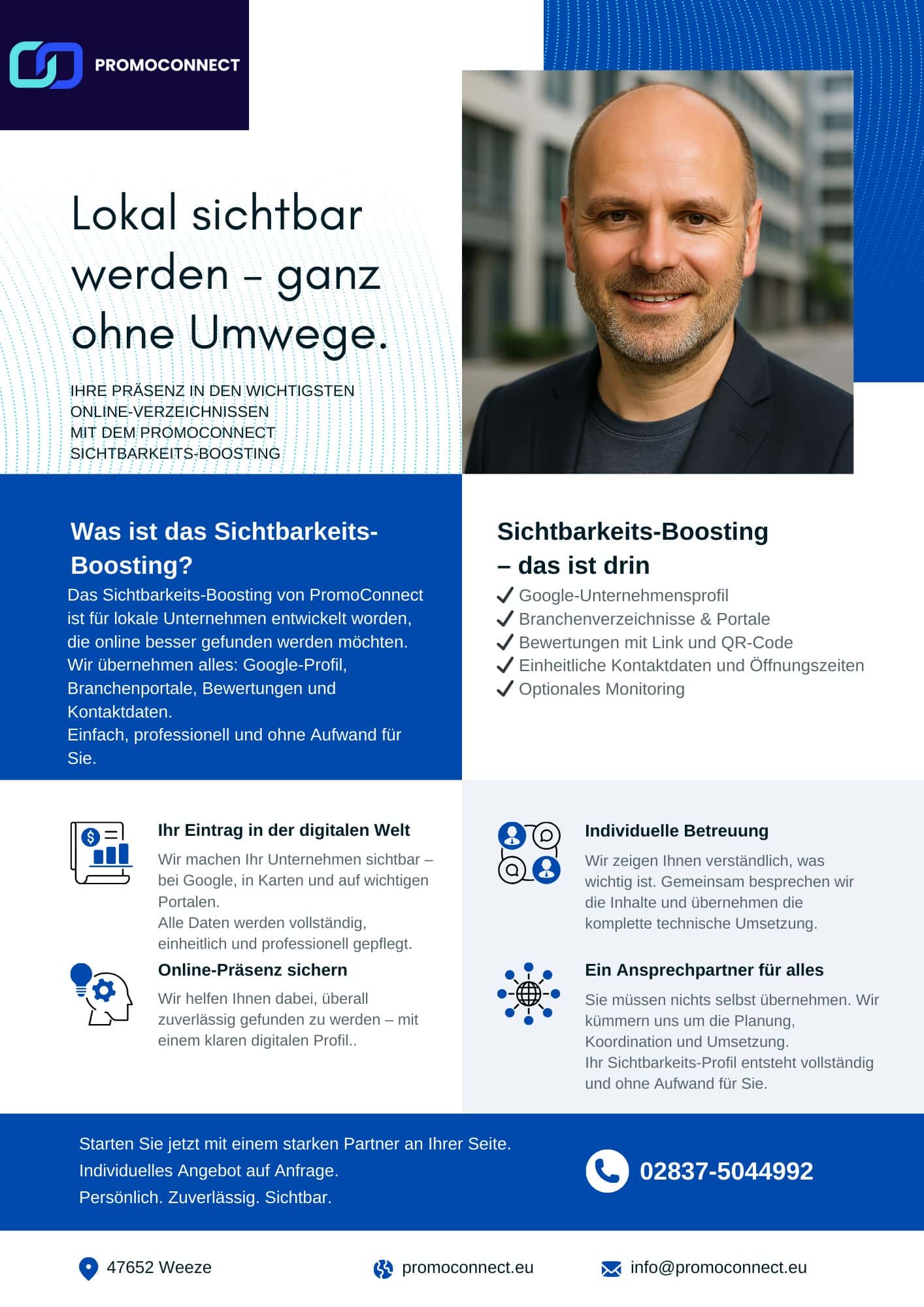 Sichtbarkeits Boosting Flyer von PromoConnect